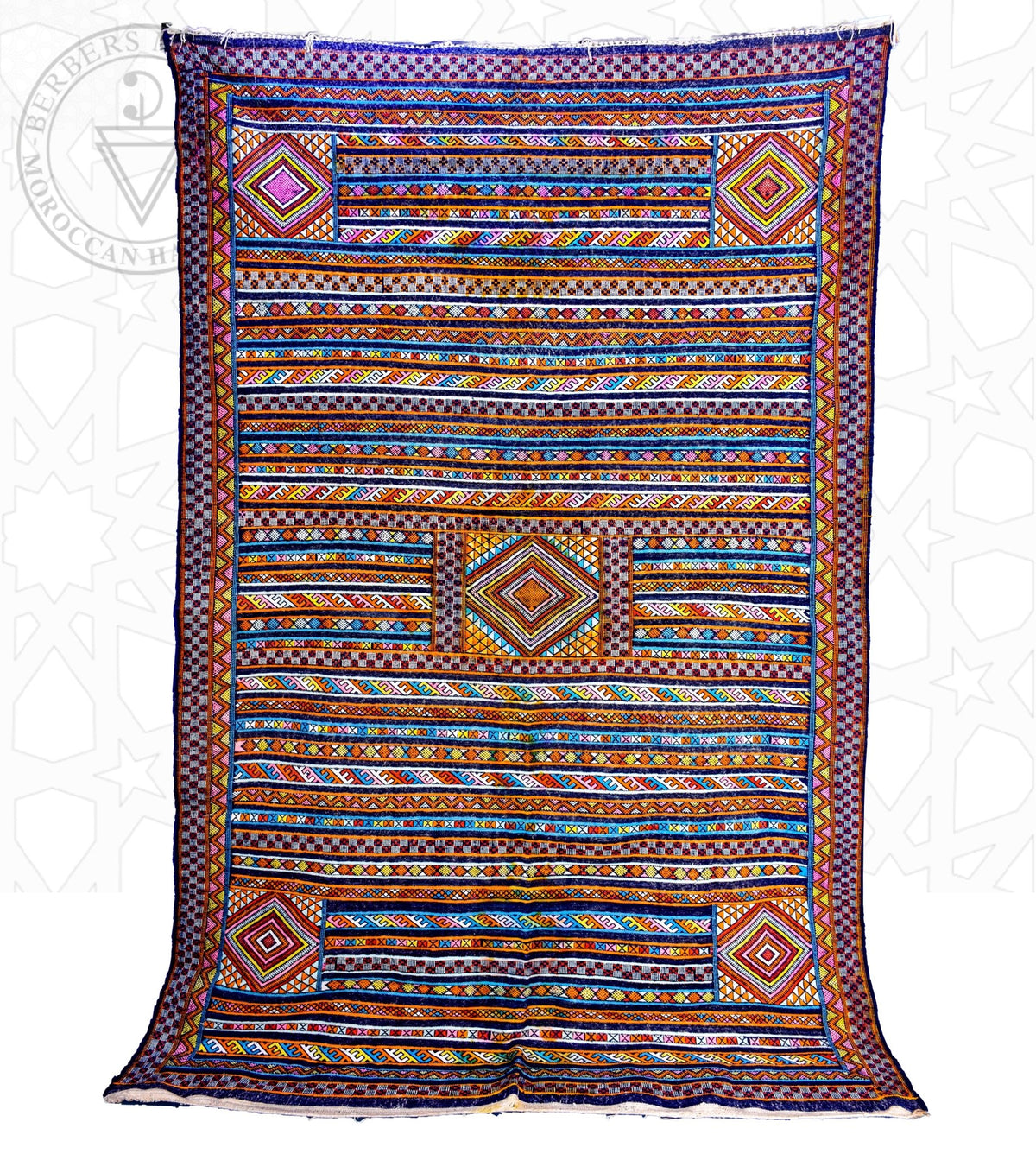 Taznakht Kilim flatweave Moroccan rug - 5.91 x 8.86 ft / 180 x 270 cm - Berbers Market