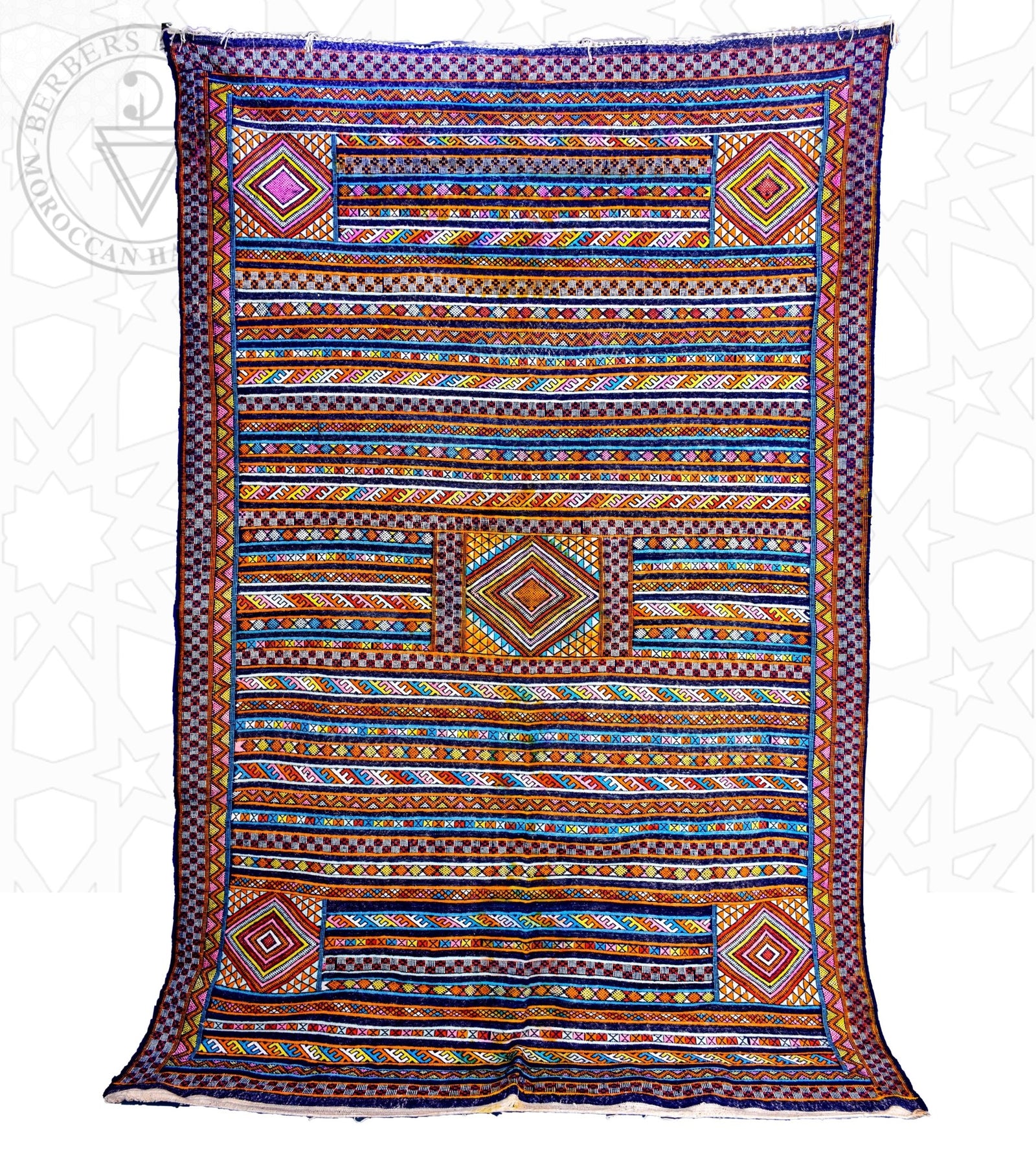 Taznakht Kilim flatweave Moroccan rug - 5.91 x 8.86 ft / 180 x 270 cm - Berbers Market