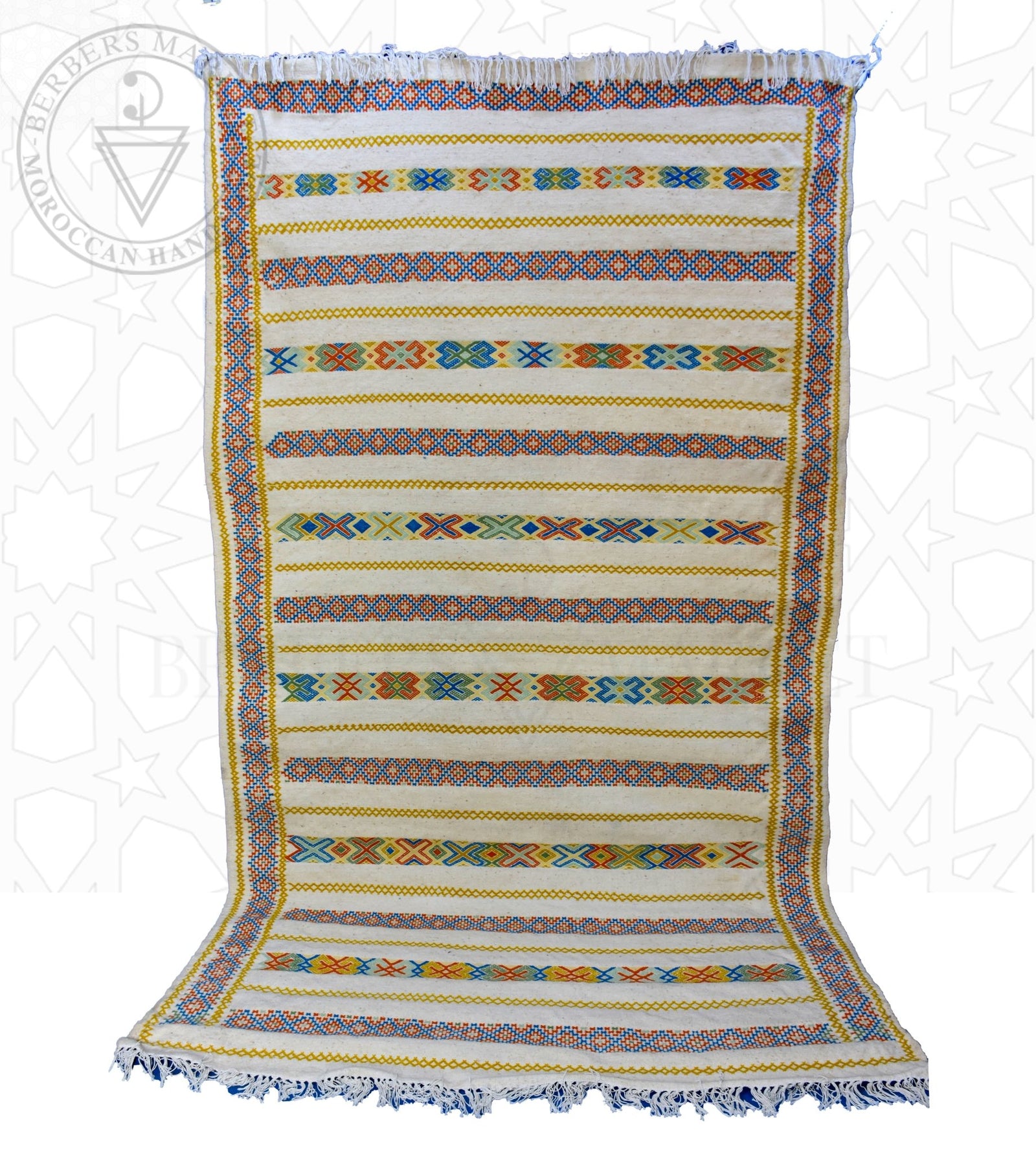Taznakht Kilim flatweave Moroccan rug - 6.1 x 10.67 ft / 185 x 325 cm - Berbers Market