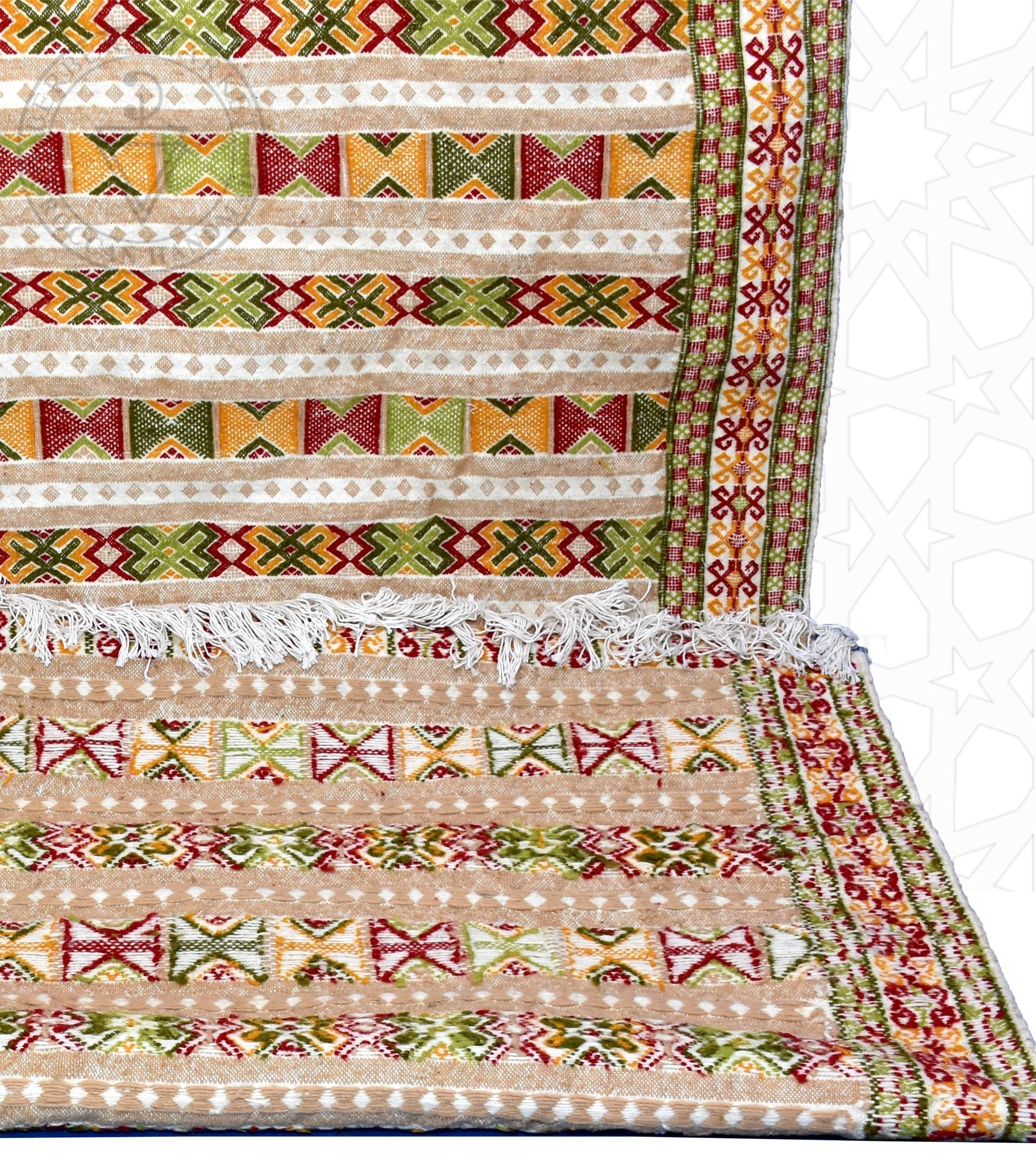 Taznakht Kilim flatweave Moroccan rug - 6.1 x 8.54 ft / 185 x 260 cm - Berbers Market