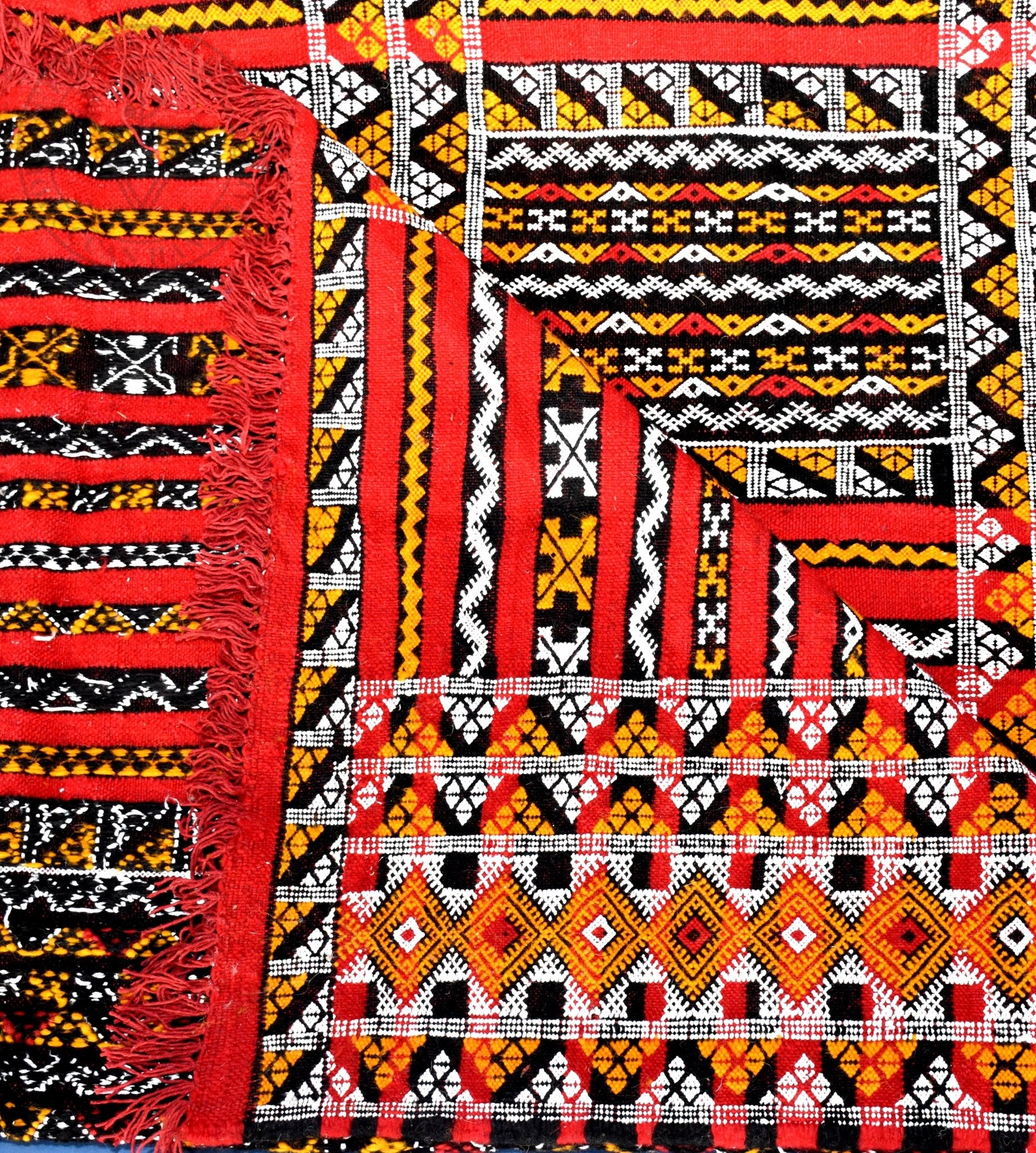Taznakht Kilim flatweave Moroccan rug - 6.24 x 9.19 ft / 190 x 280 cm - Berbers Market