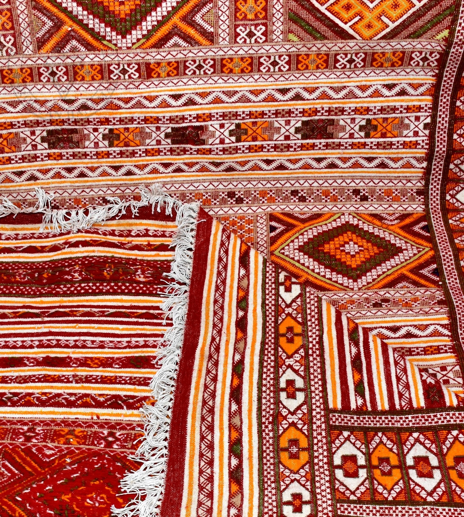 Taznakht Kilim flatweave Moroccan rug - 6.4 x 10.3 ft / 195 x 300 cm - Berbers Market