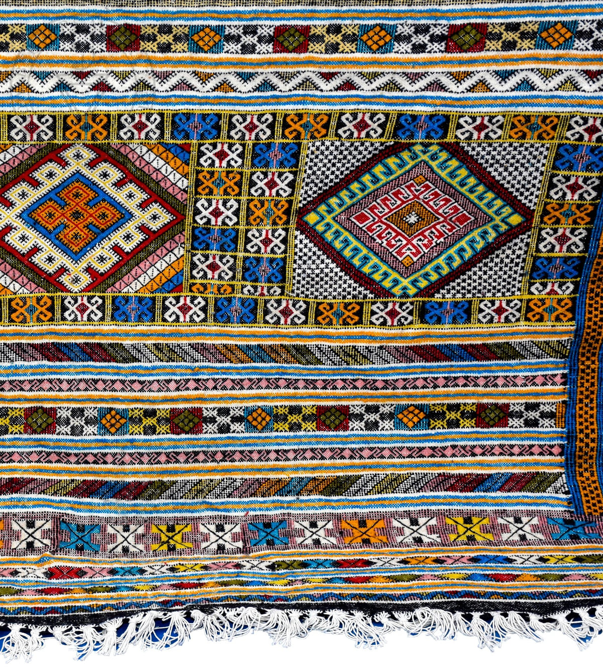 Taznakht Kilim flatweave Moroccan rug - 6.4 x 8.88 ft / 195 x 270 cm - Berbers Market