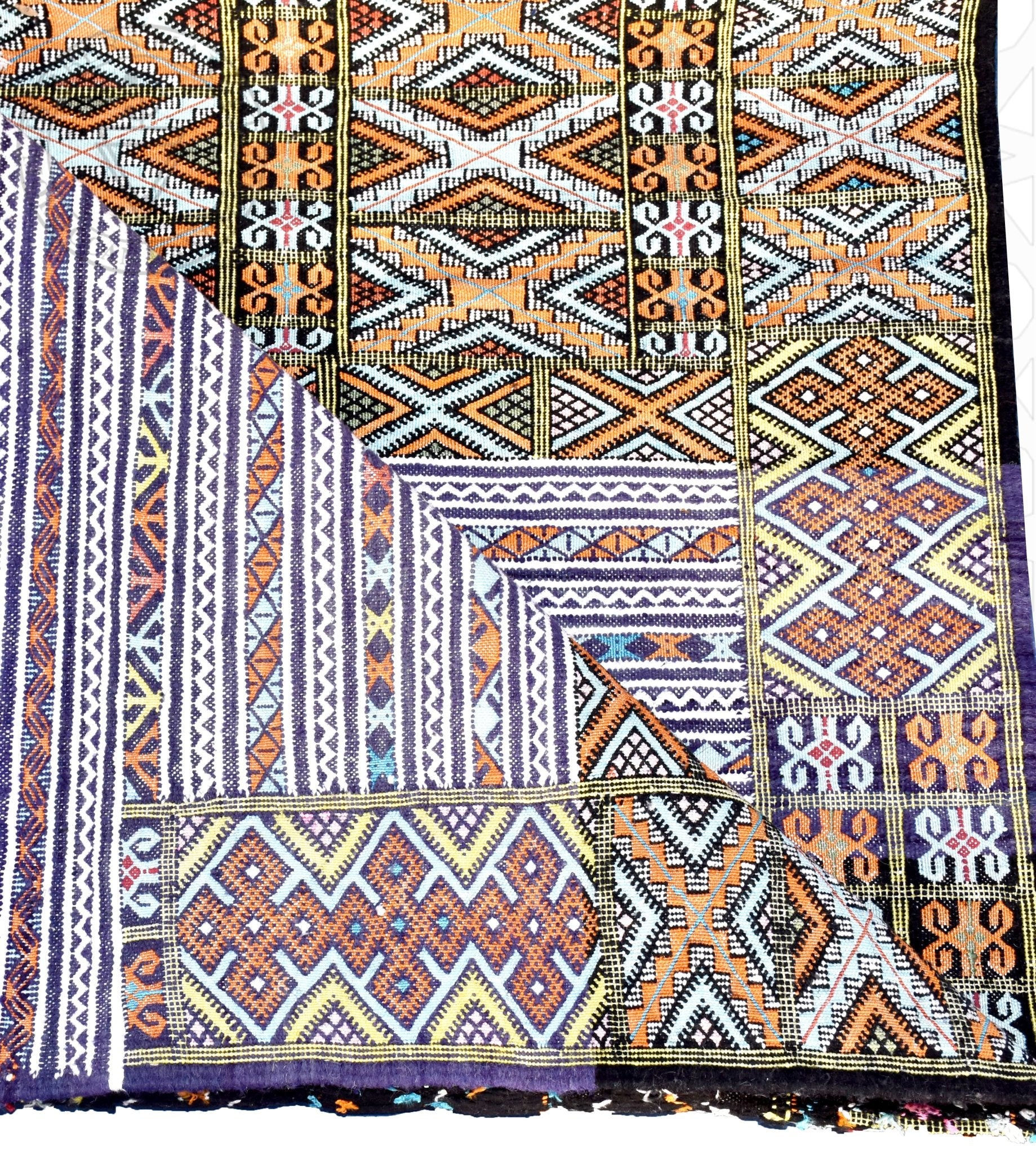 Taznakht Kilim flatweave Moroccan rug - 6.57 x 8.86 ft / 200 x 270 cm - Berbers Market
