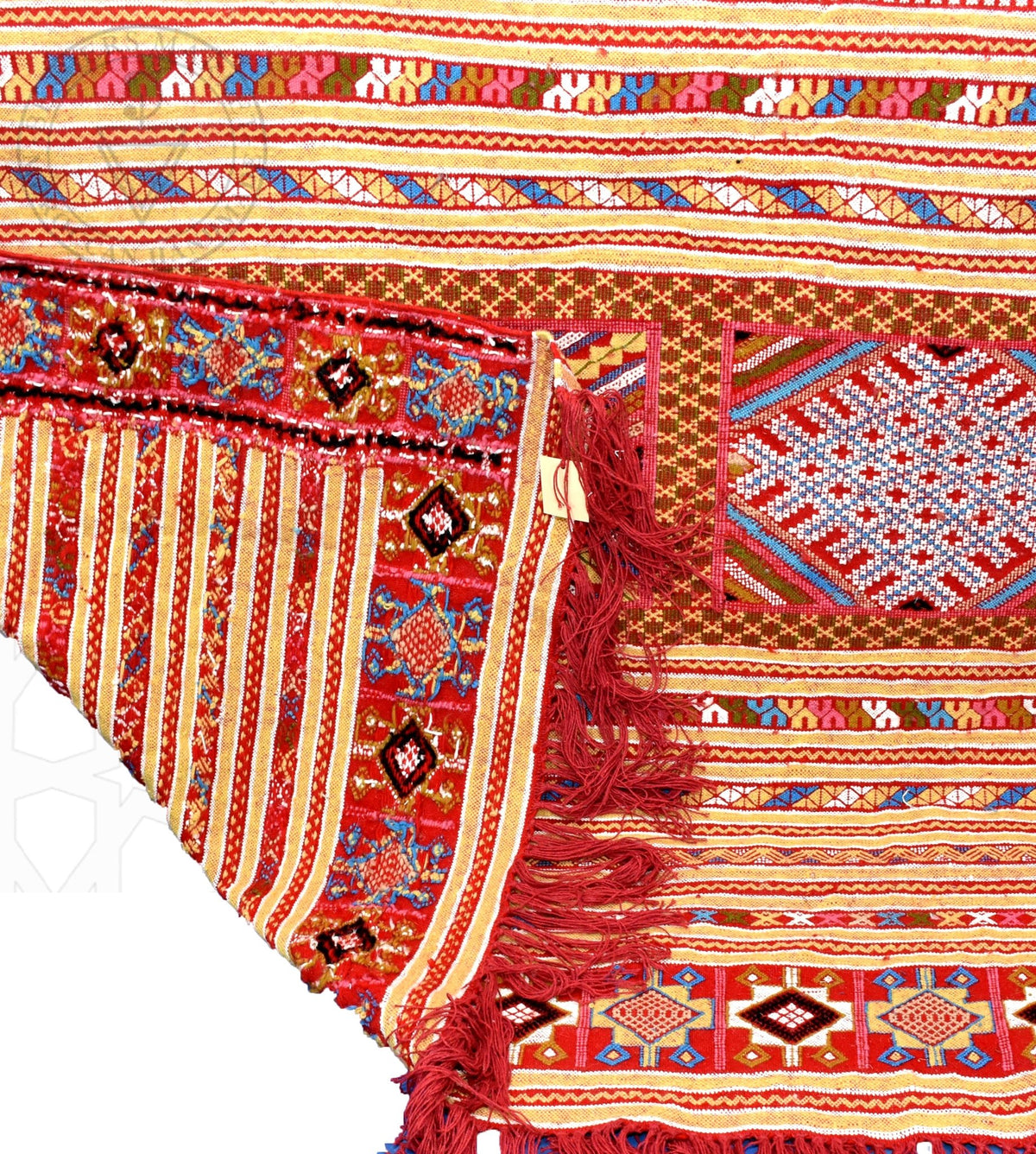 Taznakht Kilim flatweave Moroccan rug - 6.57 x 9.52 ft / 200 x 290 cm - Berbers Market