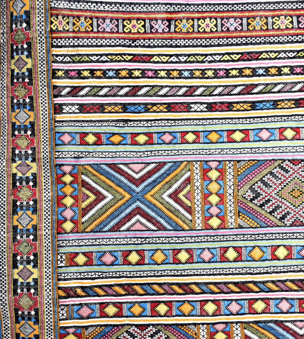 Taznakht Kilim flatweave Moroccan rug - 6.57 x 9.52 ft / 200 x 290 cm - Berbers Market