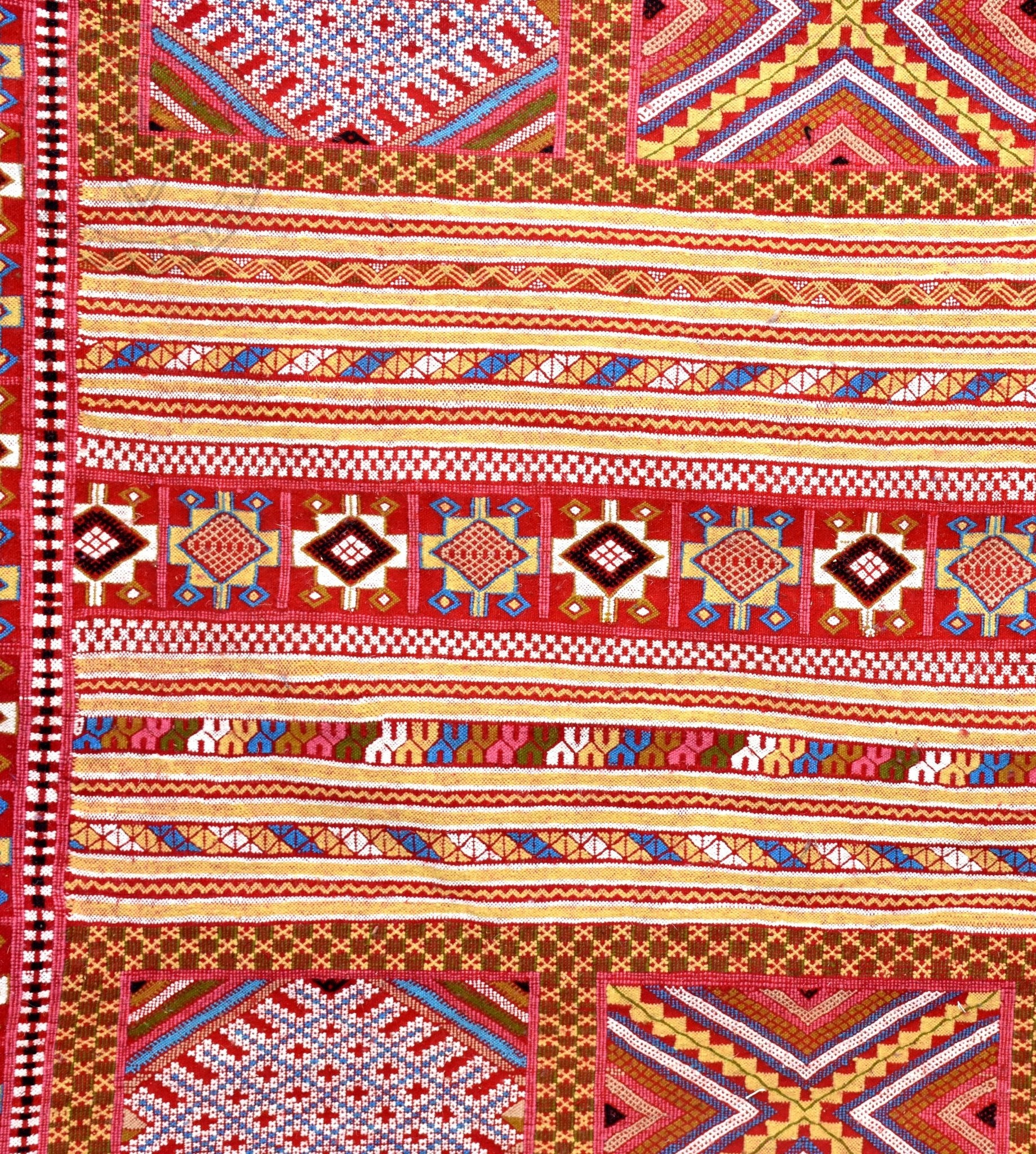 Taznakht Kilim flatweave Moroccan rug - 6.57 x 9.52 ft / 200 x 290 cm - Berbers Market