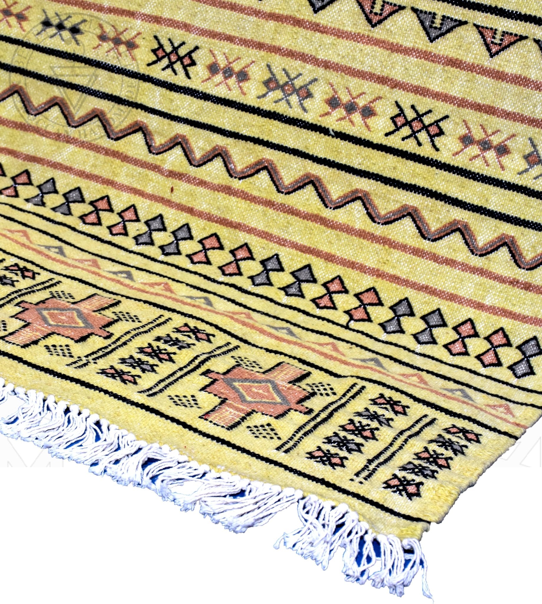Taznakht Kilim flatweave Moroccan rug - 6.57 x 9.85 ft / 200 x 300 cm - Berbers Market