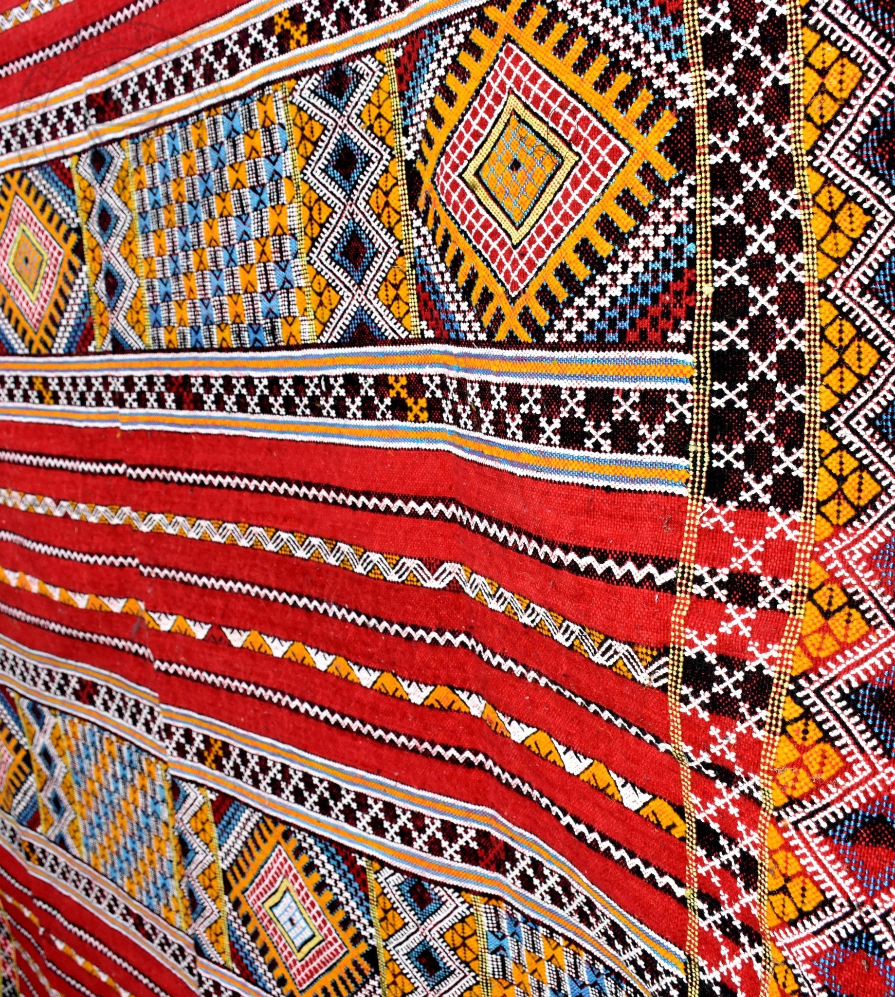 Taznakht Kilim flatweave Moroccan rug - 6.73 x 9.35 ft / 205 x 285 cm - Berbers Market