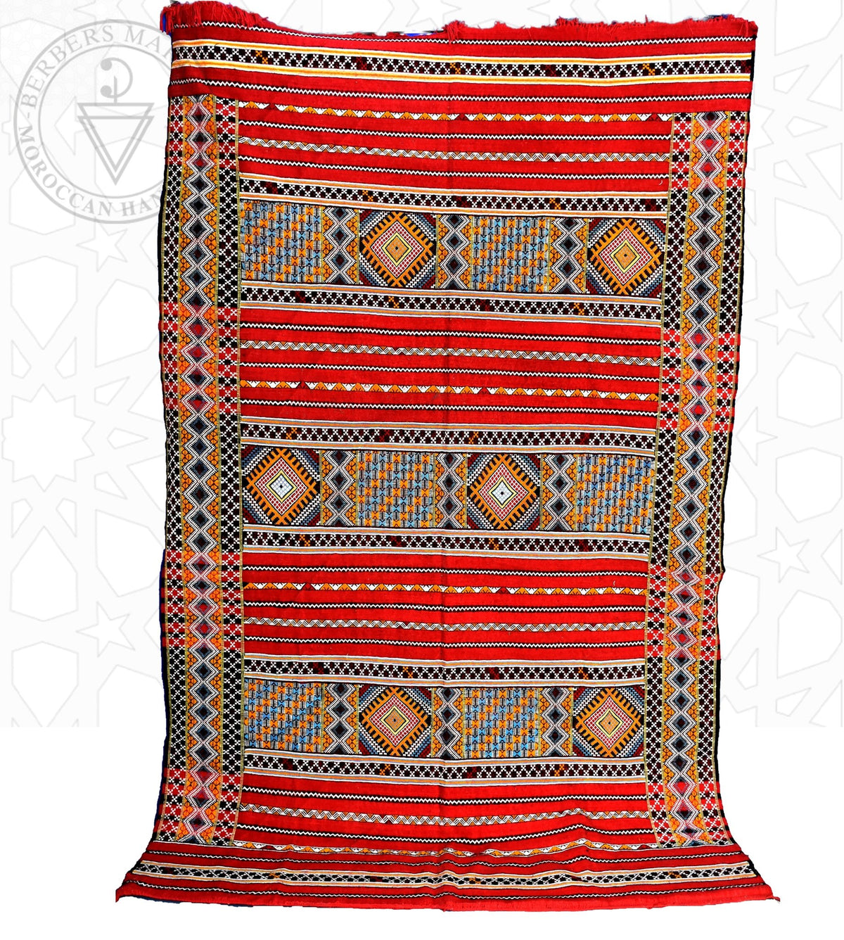 Taznakht Kilim flatweave Moroccan rug - 6.73 x 9.35 ft / 205 x 285 cm - Berbers Market