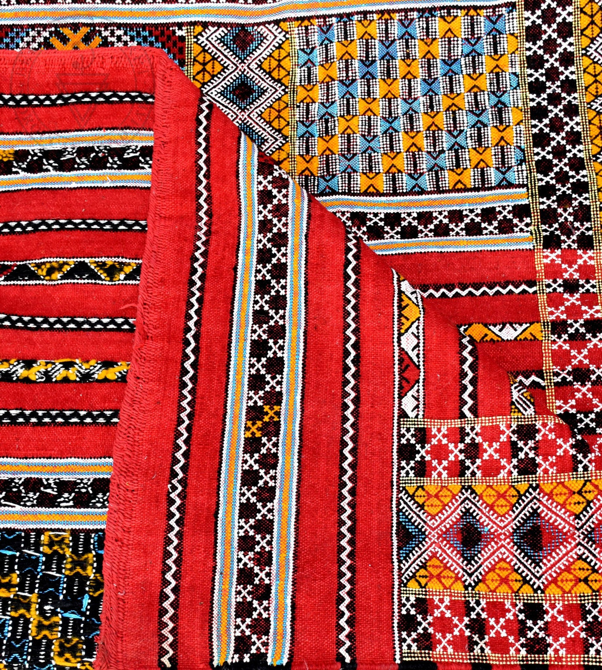 Taznakht Kilim flatweave Moroccan rug - 6.73 x 9.35 ft / 205 x 285 cm - Berbers Market