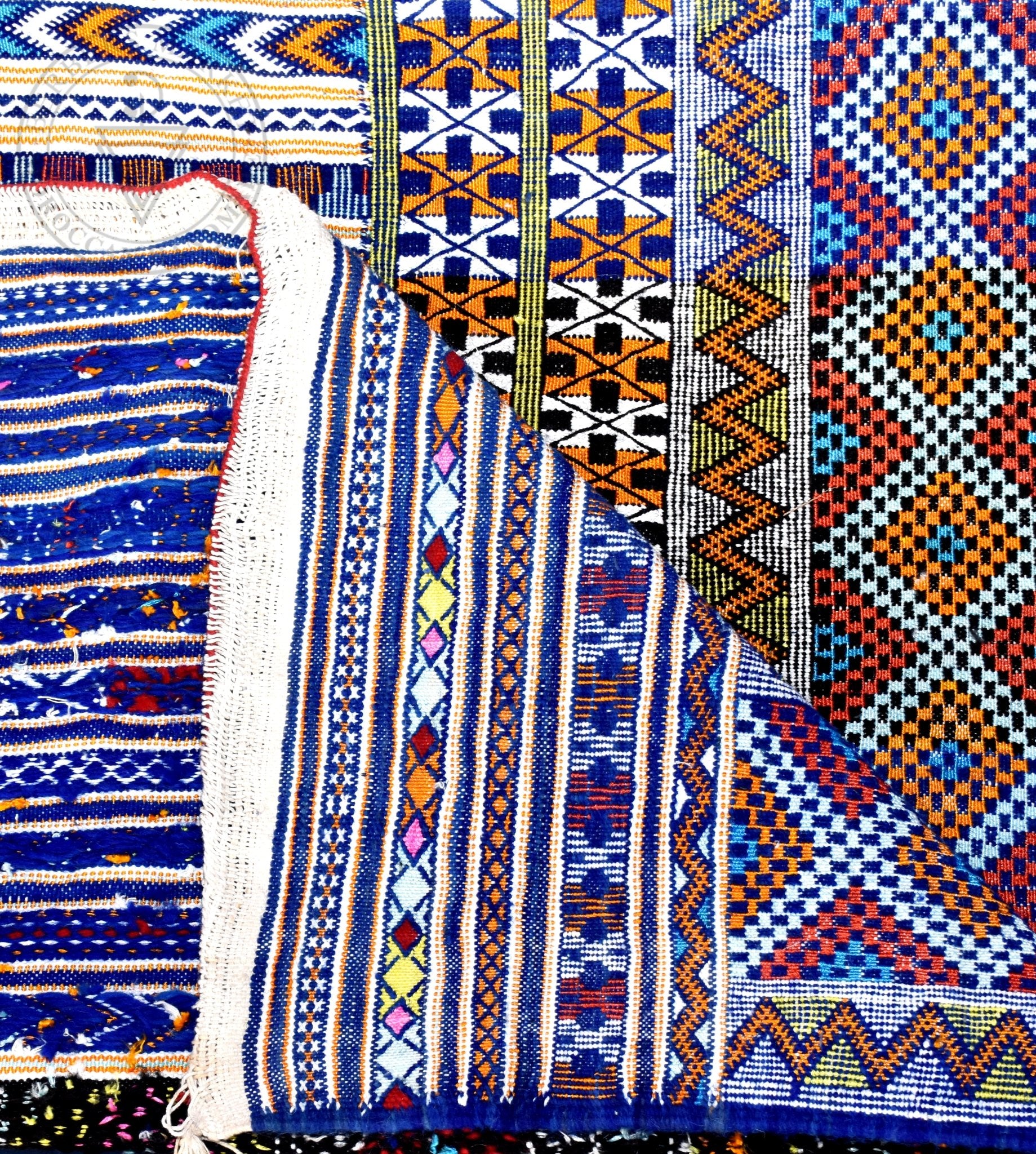 Taznakht Kilim flatweave Moroccan rug - 7.55 x 11.16 ft / 230 x 340 cm - Berbers Market