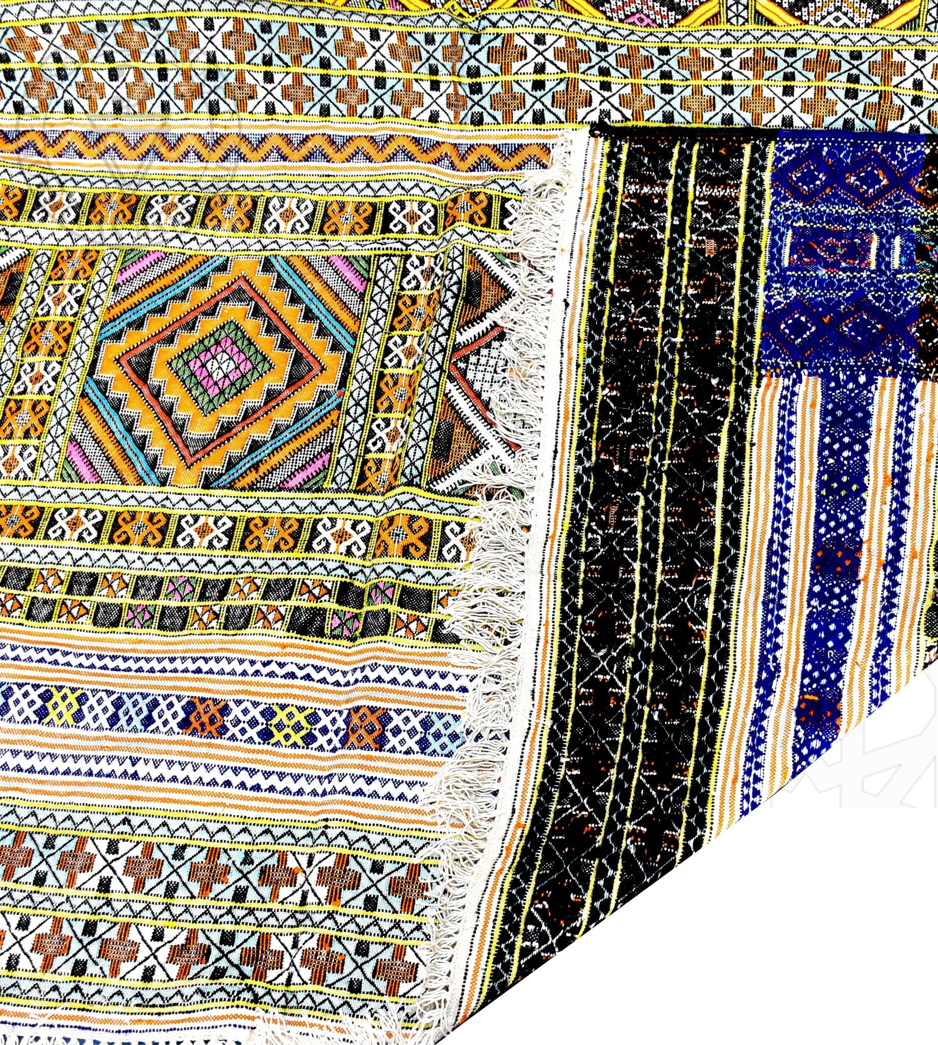 Taznakht Kilim flatweave Moroccan rug - 7.71 x 11 ft / 235 x 335 cm - Berbers Market