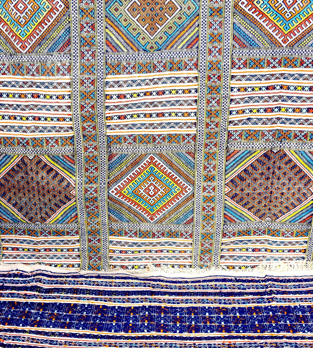 Taznakht Kilim flatweave Moroccan rug - 8.04 x 11.98 ft / 245 x 365 cm - Berbers Market