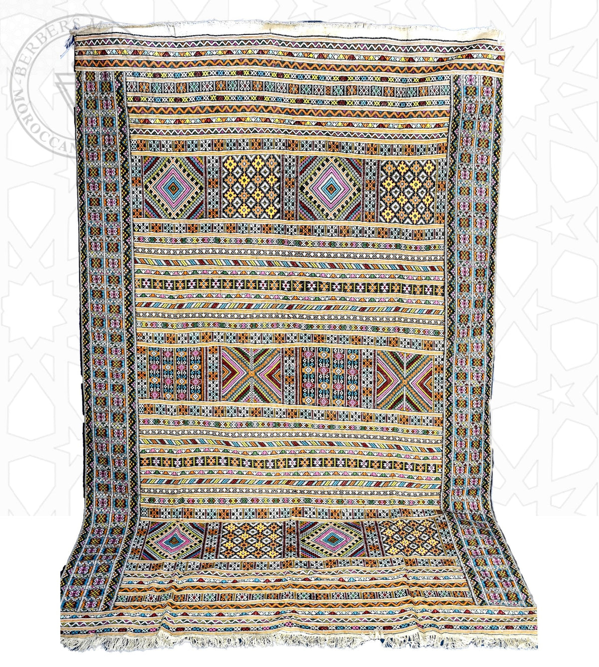 Taznakht Kilim flatweave Moroccan rug - 8.37 x 10.83 ft / 255 x 330 cm - Berbers Market