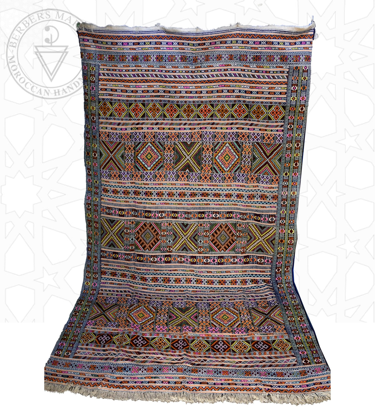 Taznakht Kilim flatweave Moroccan rug - 9.19 x 12.47 ft / 280 x 380 cm - Berbers Market