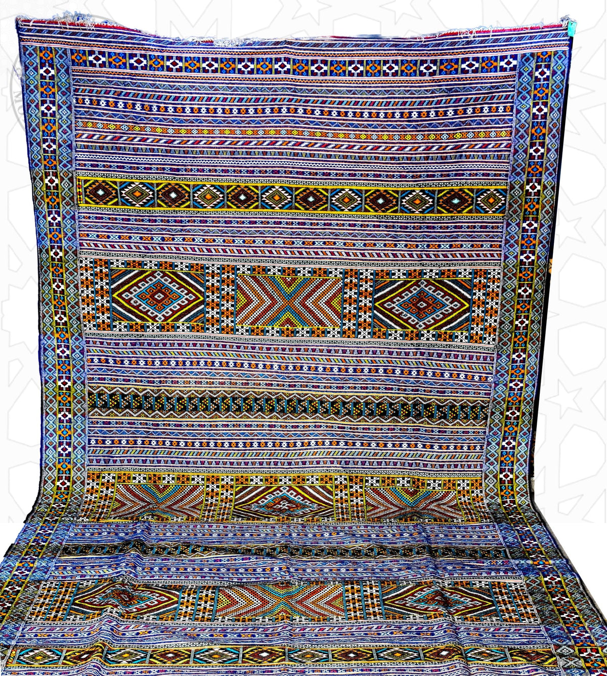 Taznakht Kilim flatweave Moroccan rug - 9.19 x 16.41 ft / 280 x 500 cm - Berbers Market
