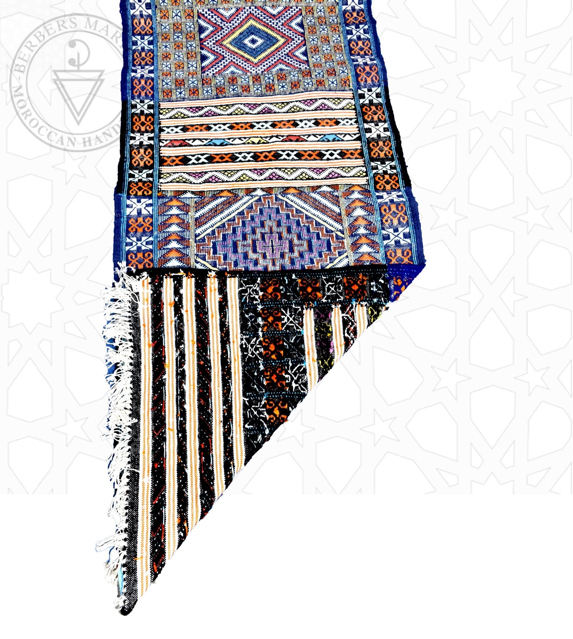 Taznakht Kilim flatweave runner Moroccan rug - 2.3 x 9.19 ft / 70 x 280 cm - Berbers Market