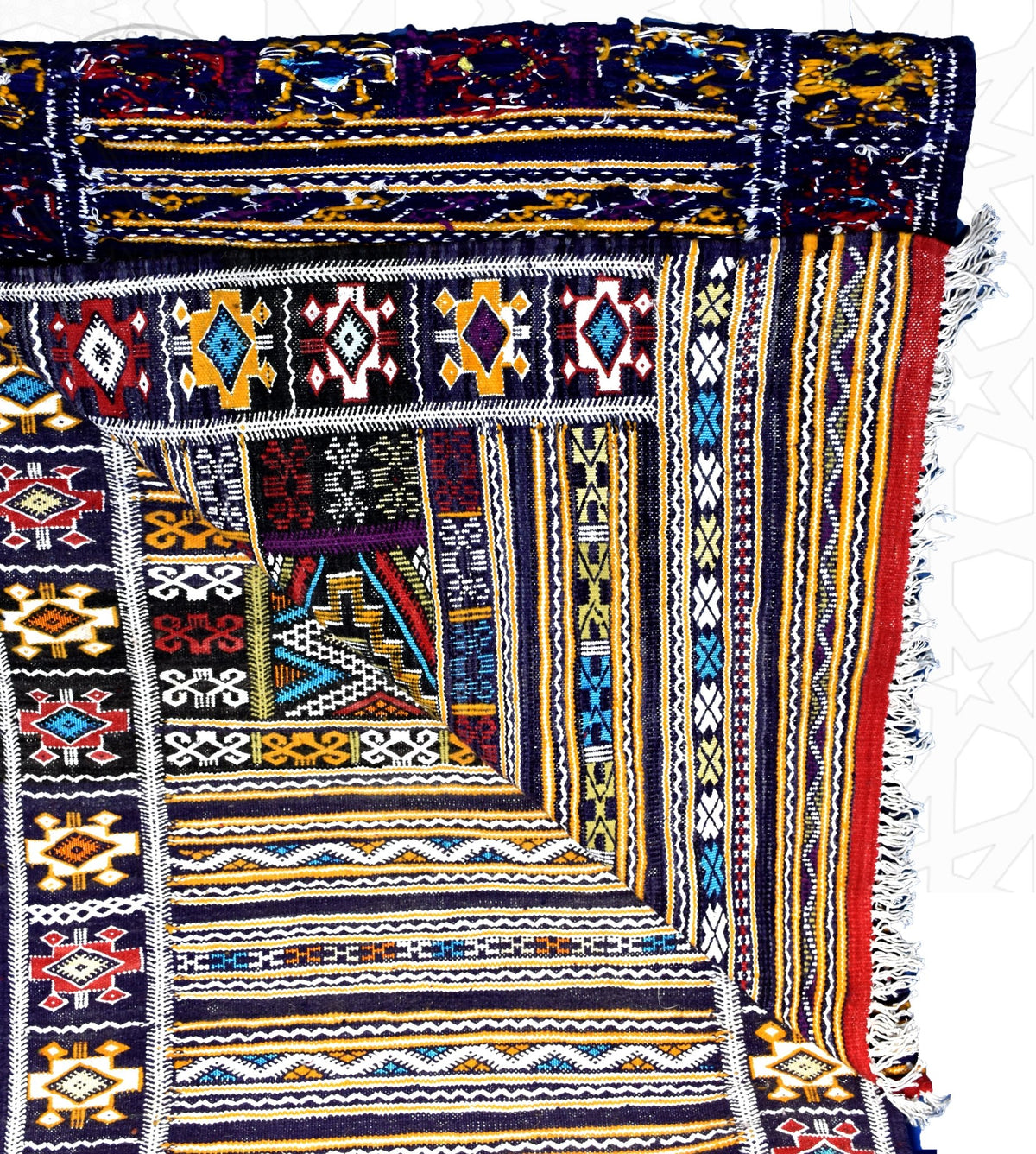Taznakht Kilim flatweave runner Moroccan rug - 2.63 x 9.85 ft / 80 x 300 cm - Berbers Market
