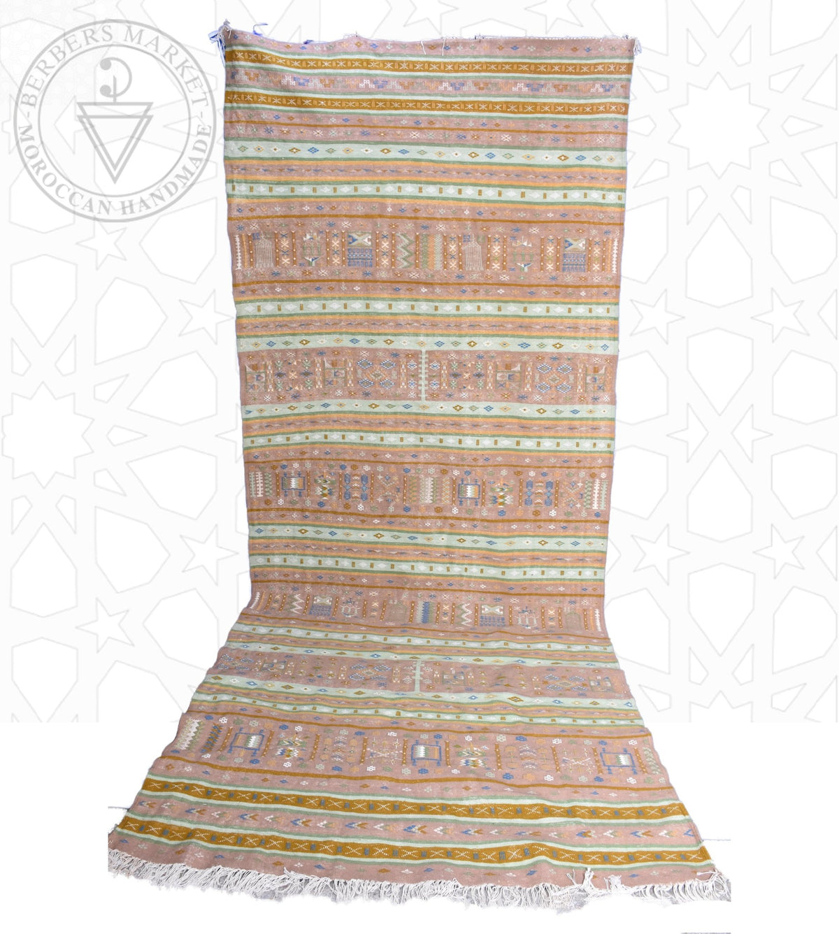 Taznakht Kilim flatweave runner Moroccan rug - 5.91 x 13.13 ft / 180 x 400 cm - Berbers Market