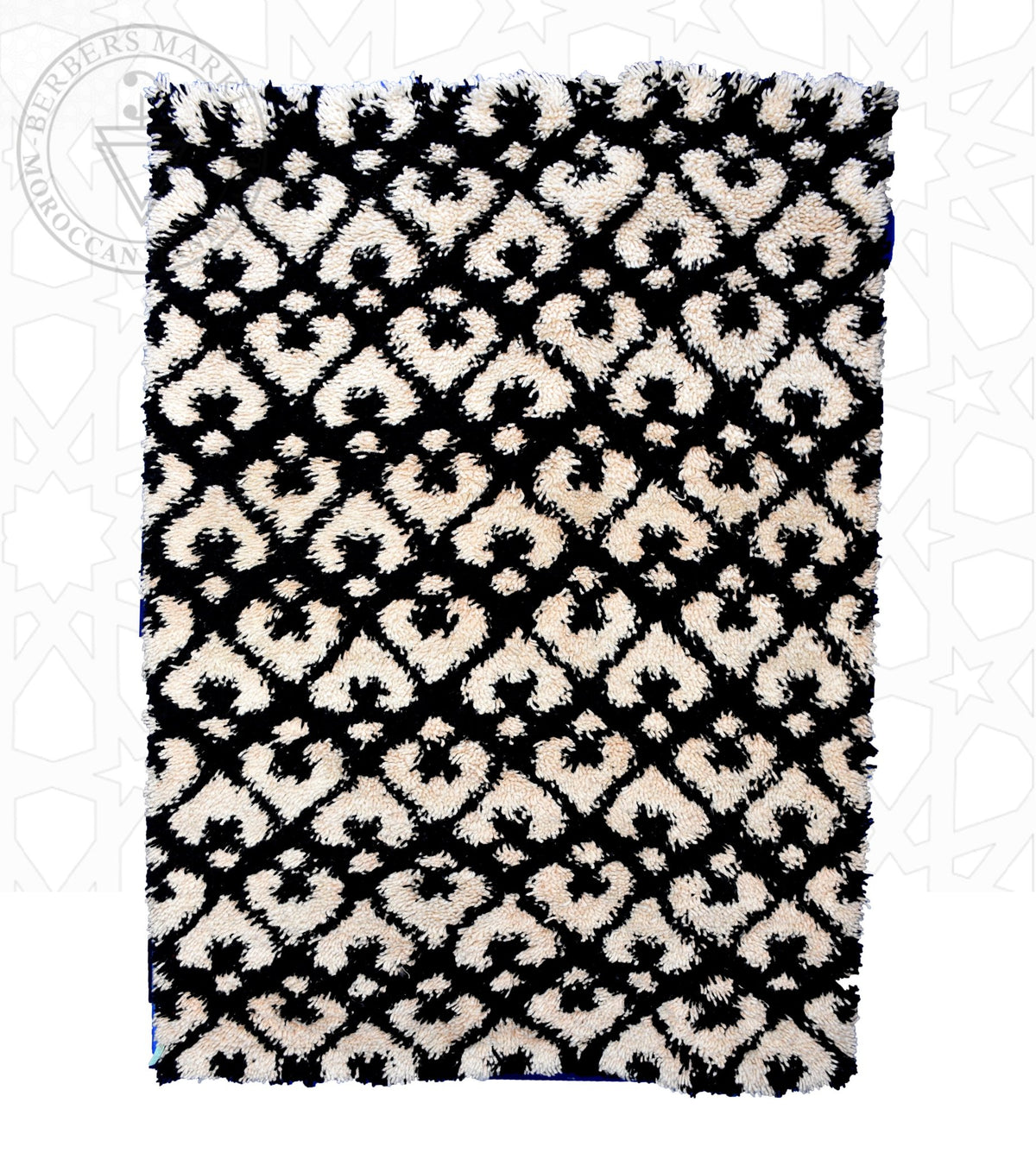 Tiled Beni ourain Moroccan rug - 5.6 x 7.9 ft / 170 x 240 cm - Berbers Market