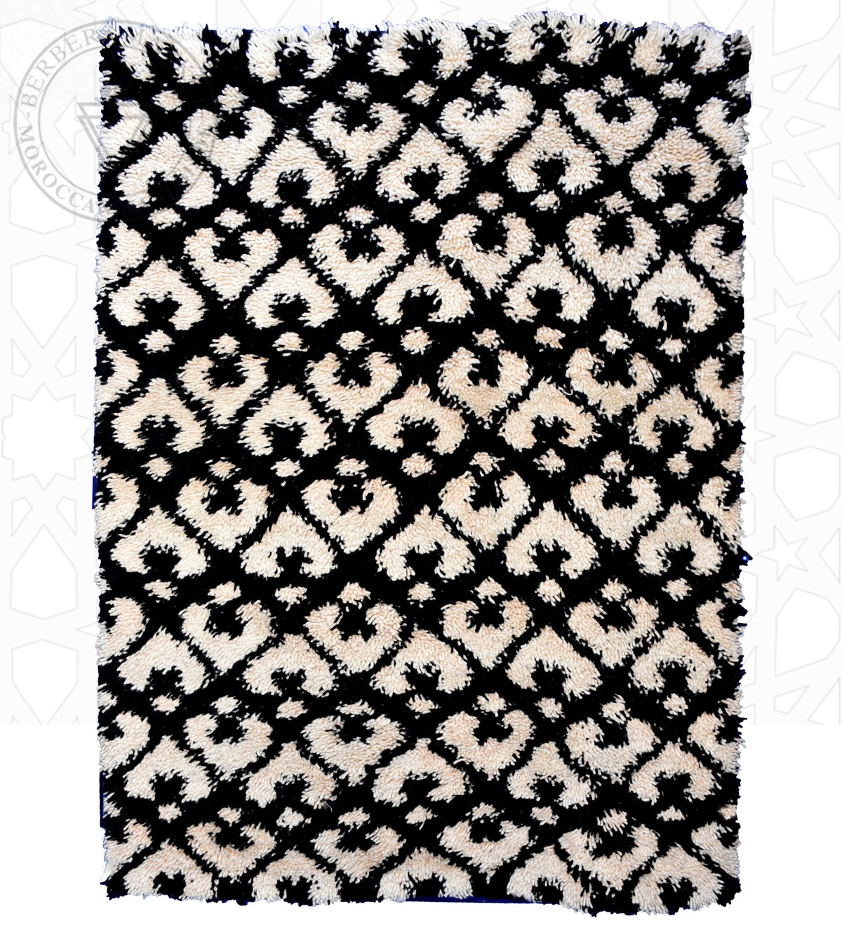 Tiled Beni ourain Moroccan rug - 5.6 x 7.9 ft / 170 x 240 cm - Berbers Market